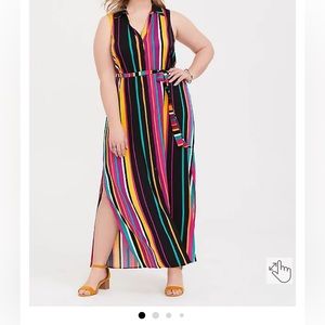 Torrid maxi challis shirt dress